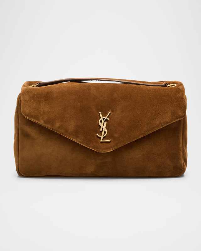 Calypso Large YSL Chain Shoulder Bag in Suede